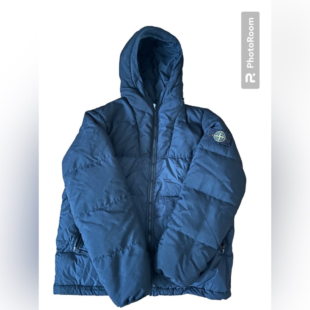 Stone Island garment dyed crinkle reps ny down puffer